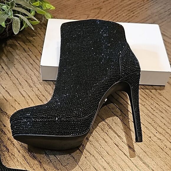 Black platform dress booties size 7 NWT Thalia Sodi - Picture 3 of 11